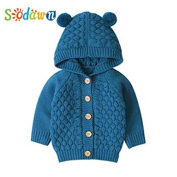 

Sodawn Baby Boy Knit Cardigan 2020 Winter Warm Baby Sweater Fashion Long Sleeve Hooded Coat Jacket Children Clothing Outfits