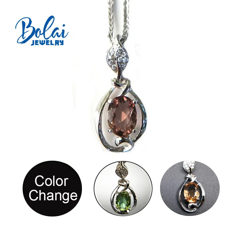 

Bolai jewelry, Zultanite pendant diaspore oval 6*8mm 925 sterling silver Create beautiful everyday accessories for women