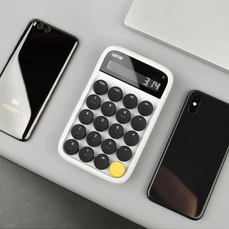  Xiaomi Lofree Bluetooth Numeric Keypad Multi-System Compatible Backlit Keyboard Micro USB 800mAh Ca