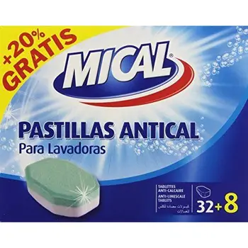 

Mical – Entkalkungstabletten für Waschmaschinen – 20% gratis – 32 + 8 Tabletten