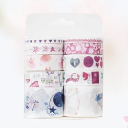 Bandelettes de masquage Washi, 10 pièces/paquet, autocollants de dessin animé, pour Scrapbook, bricolage, emballage cadeau pour journal intime 