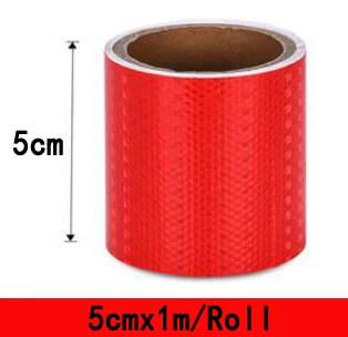 Bike Body Reflective Safety Stickers Reflective Safety Warning Conspicuity Tape Film Sticker Strip Bicycle Accessories 5cmx1m