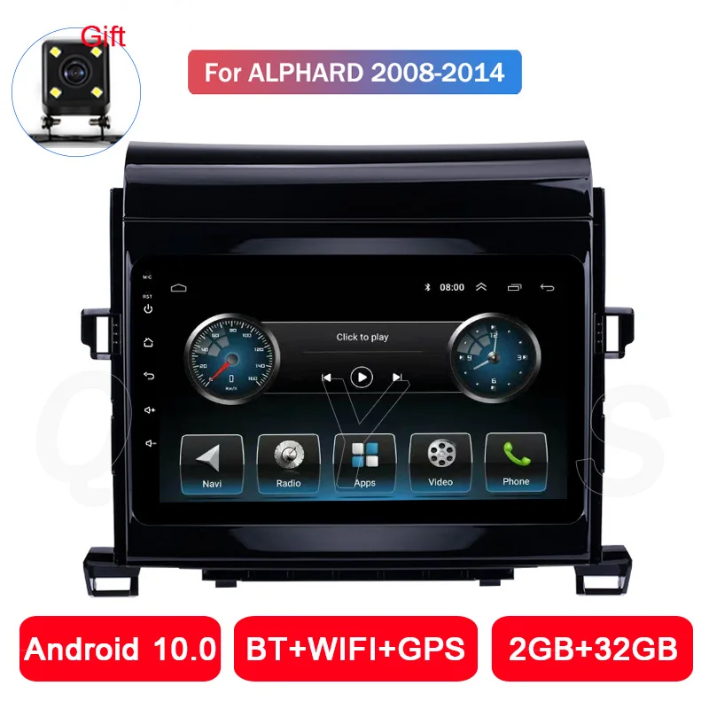 Автомагнитола на Android 10 0 для Toyota Alphard 2008 2009 2010 2011 2012 2013 2014 мультимедийный