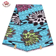 Анкара африканская полиэфирная восковая печатная ткань Binta настоящий воск высокого качества 6 ярдов африканская ткань для вечерние платья FP6159