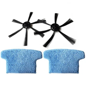 

2 * Mop Cloths&2 * Side Brushes Side Brush Mop Cloth Kit Replacement For Isweep S320 Vacuum Cleaner Accessories
