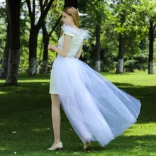 Летняя Модная женская сексуальная однотонная фатиновая рок бальная юбка вечерние свадебные балетные юбки принцессы