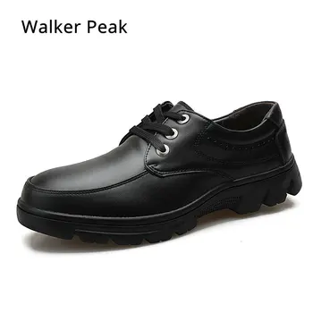 

Men's Casual shoes Genuine Leather Business Men Dress Shoes Autumn Winter Classic Waterproof Lace-up man Designer Sneakers