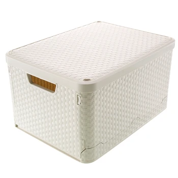 

PP Folding Storage Box Wardrobe Living Room Clothing Snack Toy Sundries Storage Box with Lid Home Drawer Organizer