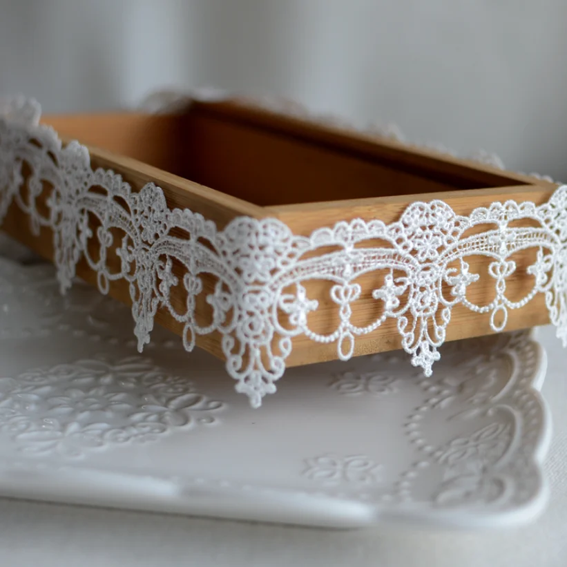 Lace Fabric Lace Ribbon Lace Sewing Supplies Lace Decoration Lace Accessories Lace Sewing Accessories 2 Yards Width 5cm Embroidered Fabric Water Soluble Lace Trim Ribbon Handmade DIY Sewing Craft For Costume Decoration