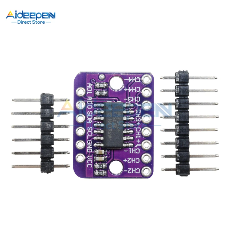 DC 2.7V5.5V MCP3424 Programmable Gain Amplifier Module 4 Channel I2C