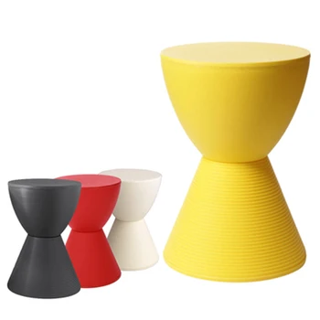 

Nordic Creative Creative Plastic Stool Restaurant Dining Stool Office Business Home Bedroom Study Bathroom Office Plastic Stool