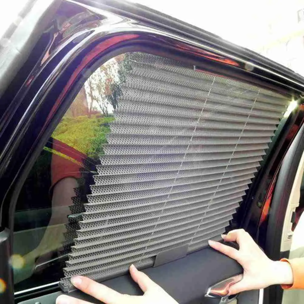Retractable Car Auto Side Window Sunshades Sun Shade Visor Shade Window Curtain Car Blind Protection Roller Windshield Sun