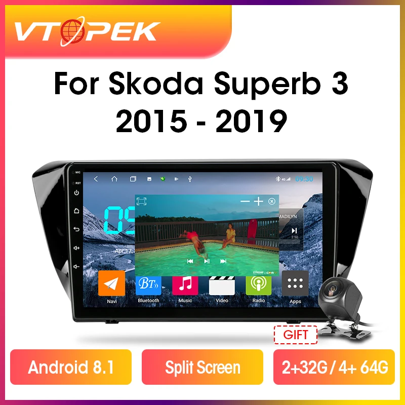 Vtopek 10 &quot4G + WiFi DSP 2din Android 9 0 автомобильное радио Multimidia видео плеер навигация GPS для