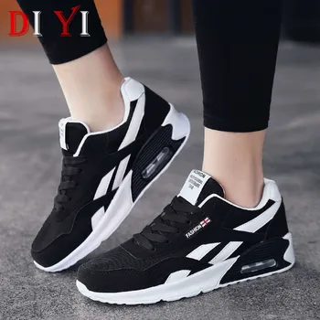 

Chunky Sneakers Women's Sports Shoes Air Cushion Running Shoes for Women Mesh Sport Shoes Ladies Lace Up Tennis Shoe Size 44 A02