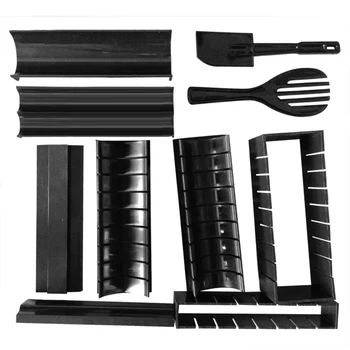 

10pcs/set Sushi Maker Roller Sushi Bazooka Vegetable Meat Rolling Rice Mold Roller Cutter Kitchen Cooking Tools