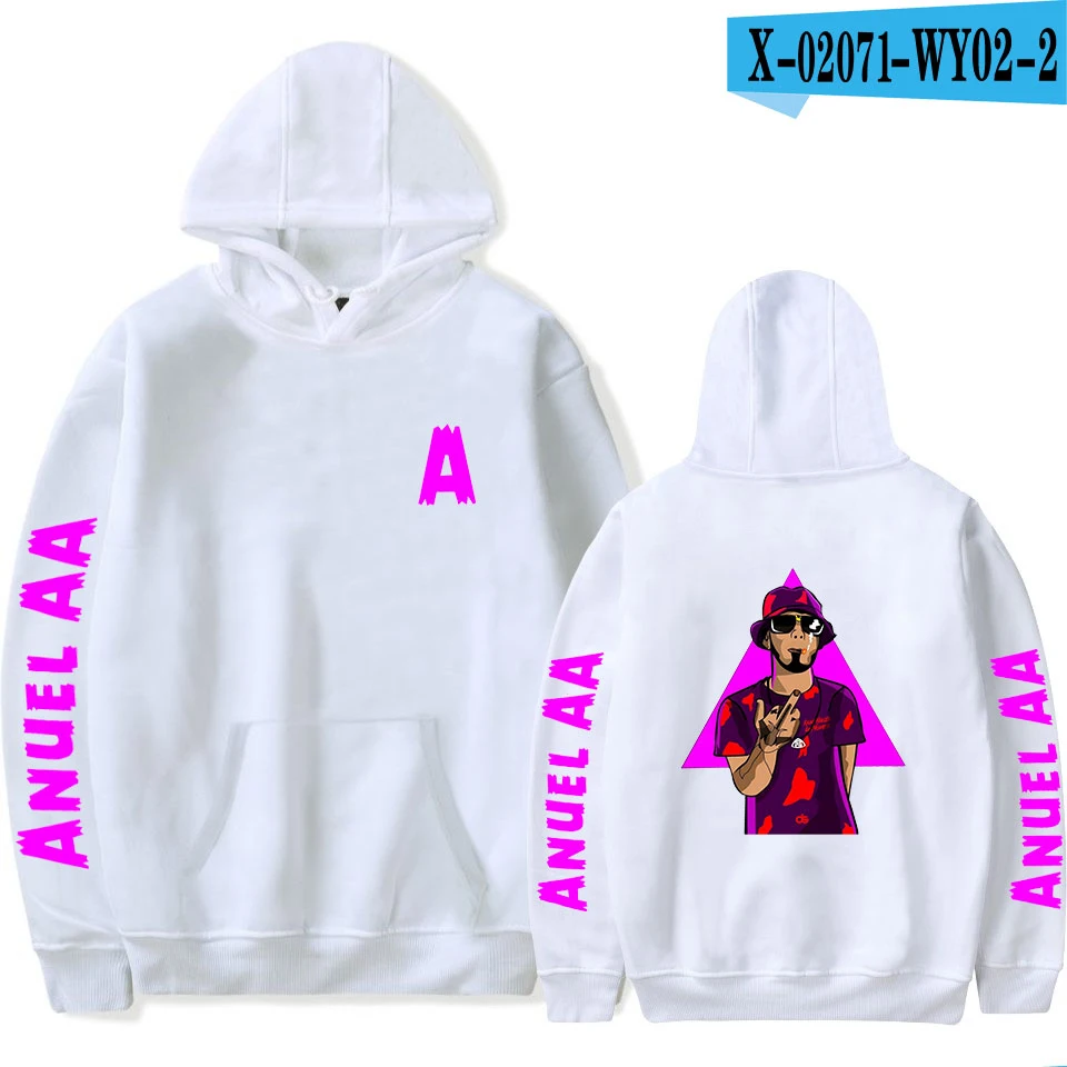 Anuel AA/повседневные толстовки в стиле хип-хоп с надписью «Real Hasta la Muerte»; толстовка в стиле хип-хоп с принтом; Лидер продаж; уличная одежда с капюшоном; Повседневная зимняя теплая одежда - Цвет: WY02