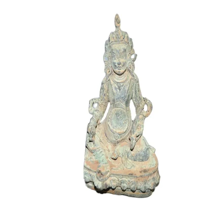 

China Old Bronze Collections From The Countryside Tibet Buddha La Guanyin Statue