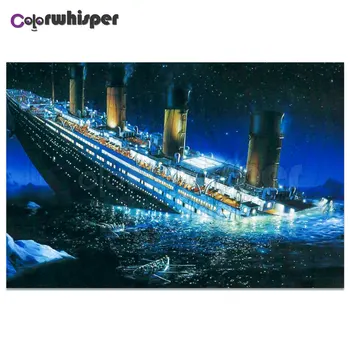 

Daimond Painting 5D Full Square/ Round Sunken Ship Picture Diamond Rhinestone Embroidery Crystal Cross Stitch Mosaic Decor S678