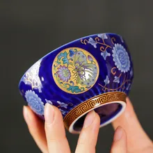 Керамика Чай чашка ручной работы серебристого цвета; Кубок Чай Комплект стерлингового серебра 999 домашний, для напитков Чай чаша "Китайский кун-фу" Чёрный чай Да Хун Пао Чай посуда