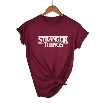 

STRANGER THINGS Ringer Tee Hipster Shirts Tumblr Graphic T-Shirt Women Men Letter Print T Shirt Trendy Cotton Casual Tops