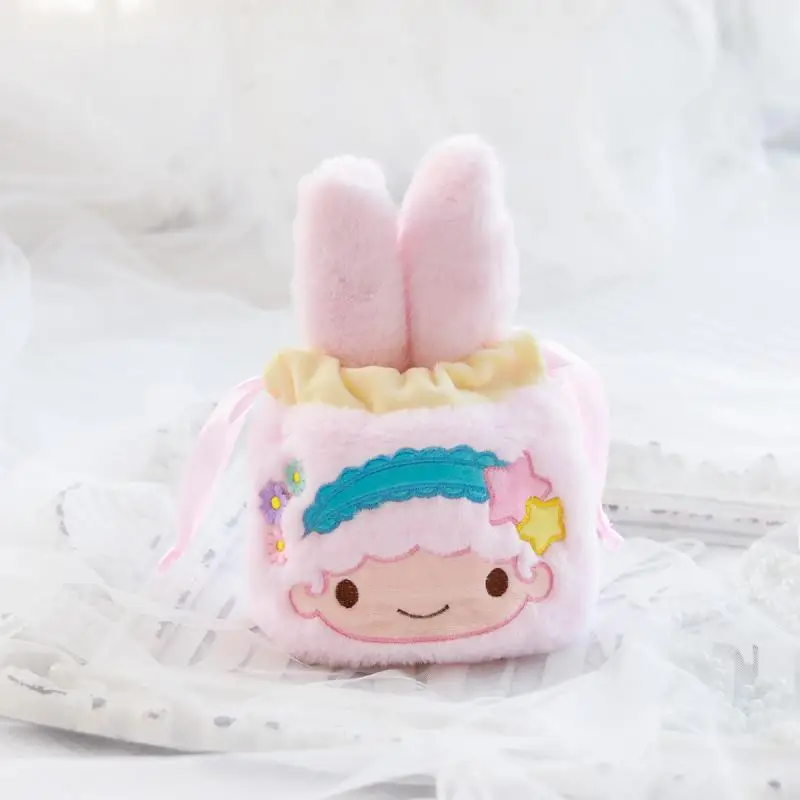 Медведь Даффи Stellalou Sanrio, Hello Kitty с рисунками из мультфильма «My Melody Cinnamoroll персонажи Little Twin Stars косметичка Сумка для хранения на шнурке сумки-косметички