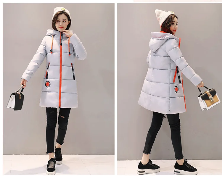 Новая зимняя коллекция, брендовые модные толстые женские зимние био пуховики с капюшоном, женские парки, пальто размера плюс HNX040