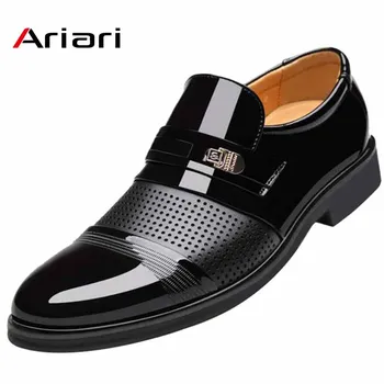 

Fashion Business Men's Dress Shoes Oxford Men Luxury Formal Pointed Toe Slip On Casual Loafers  PU Leather Wedding Dress Shoes