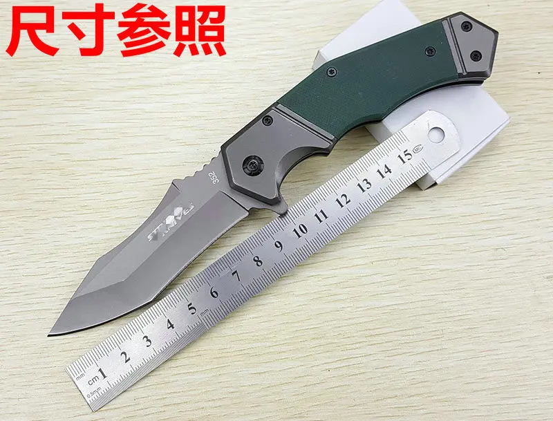 Высокое качество походный складной нож армейский Зеленый G10 ручка Рыбалка красивые Портативные Инструменты ножи для просмотра