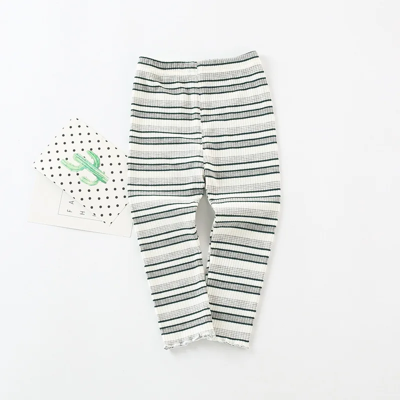 

Baby Girls Leggings Versatile Stripes BABY'S Trousers 2018 New Style Autumn Clothing Small Crawler