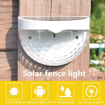 

6 LED Solar Panel Lamp Sensor Light Built In Battery Waterproof Outdoor Solar Fence Post Lights Wall Mount Decorative Lighting
