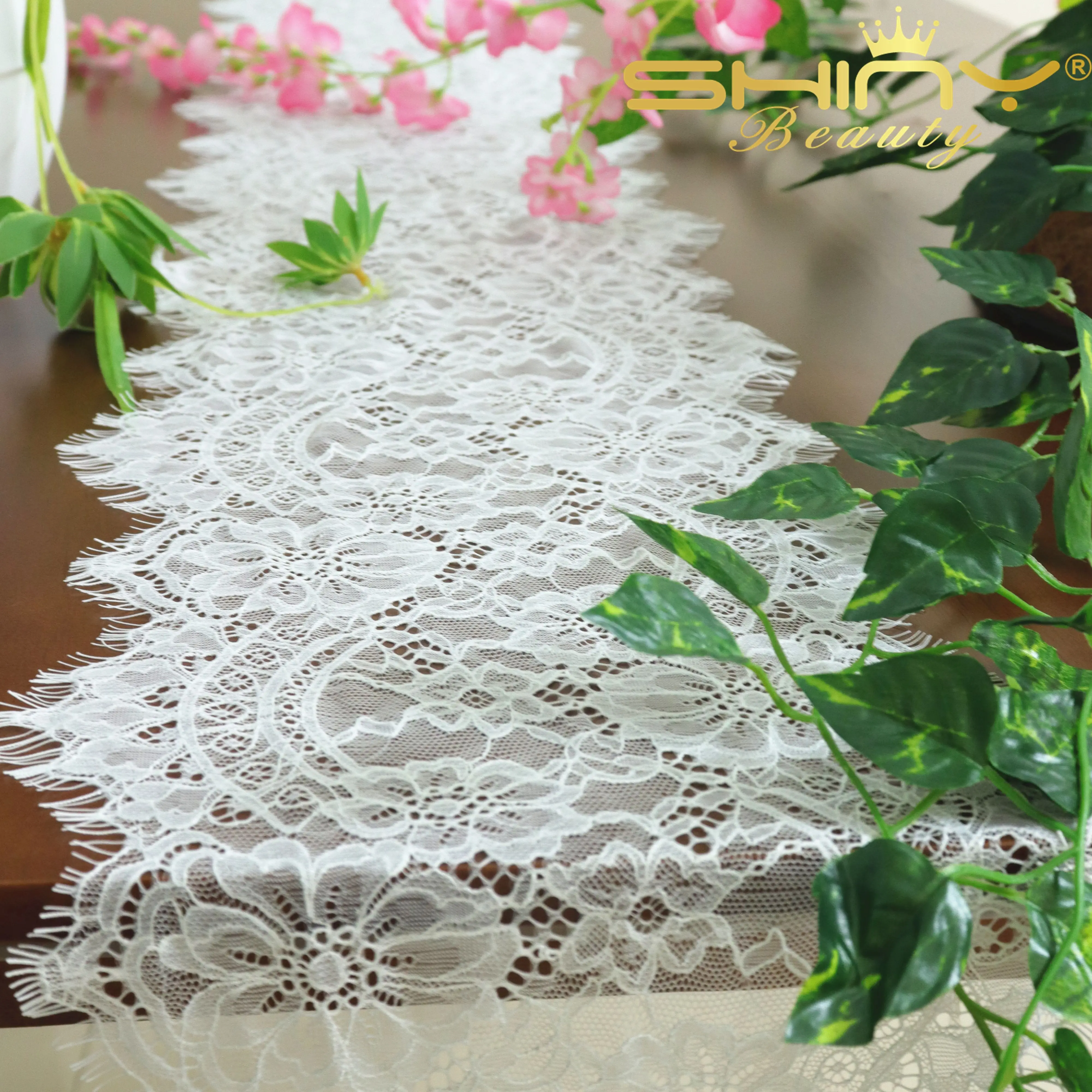 Белая прозрачная ткань кружевной настольный бегун 5 упаковок домашний