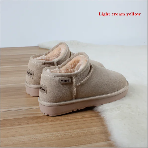 Cotton shoes Большие размеры 35-41, новые кожаные Женские снегоступы Ботинки Зимняя обувь теплая хлопковая обувь; верхний материал из кожи и бархата теплые сапожки Для женщин 805 - Цвет: Cotton shoes