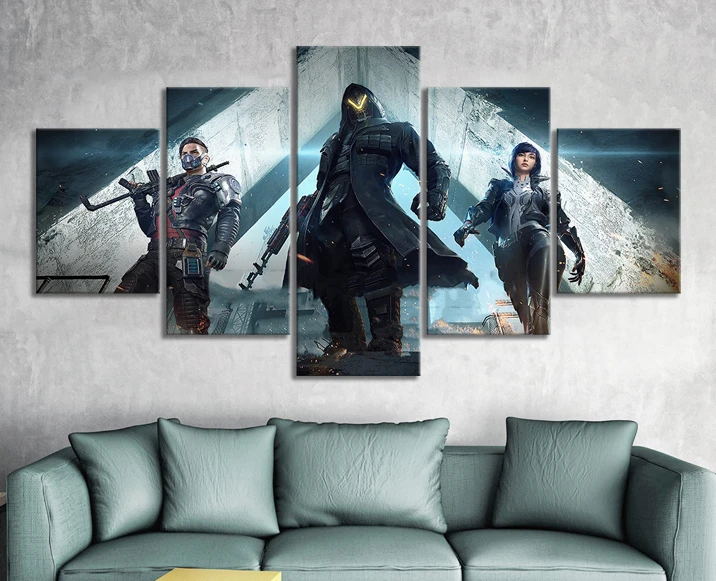 Home Decor Modular Canvas Picture 5 Piece PUBG Royale Game Video Games Painting Poster Wholesale | Дом и сад