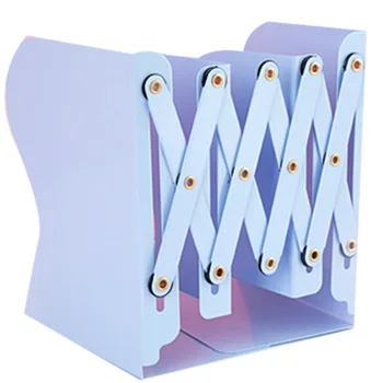 

Metal Adjustable Book Holder Stand Retractable Bookend Iron Support Bookshelf Desktop Organizer Office School Supplies