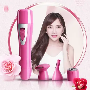 

4 in 1 Electric Hair Removal Tool Kit USB Recharging Universal Nose Hairs Eyebrow Trimmer for Face Bikini Area Armpit