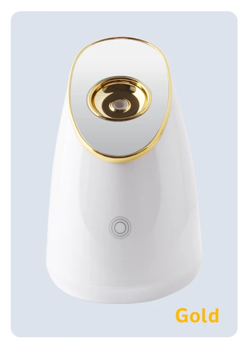 Паровой Пароварка для лица, Глубокое Очищающее средство, распылитель для кожи лица, паровой аппарат, устройство для спа-сауны, косметический распылитель - Цвет: Gold Face Steamer
