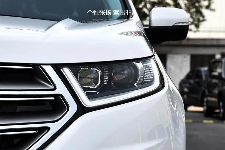 Автомобильный Стайлинг для Ford Edge фары- Edge светодиодный фонарь DRL Hid головной фонарь Ангел глаз биксеноновый луч аксессуары