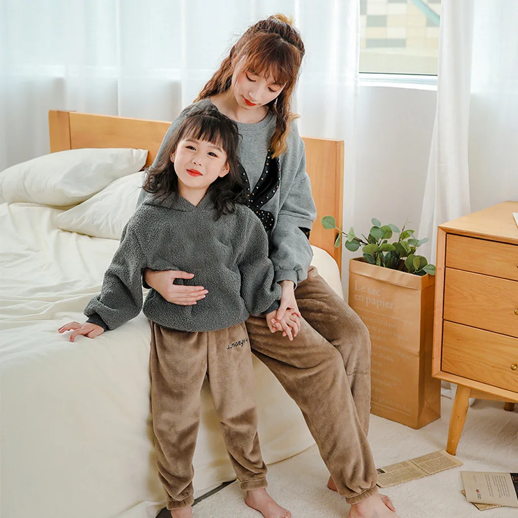 Детские зимние теплые флисовые фланелевые пижамы; брюки; одежда для детей; удобные мягкие однотонные модные привлекательные брюки