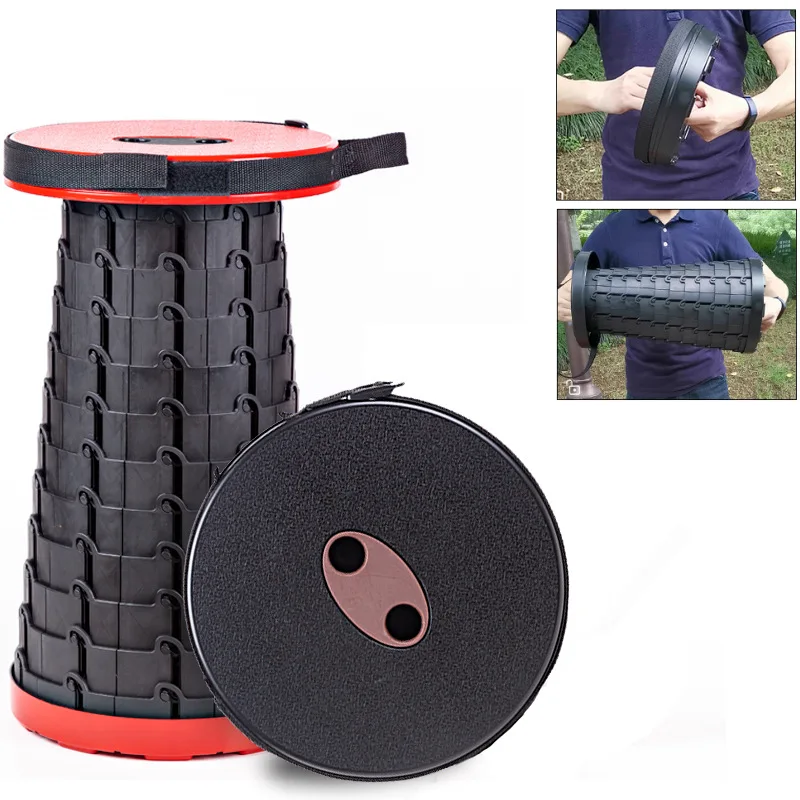 

Convenient Retractable Stool Easy to Carry Outdoor Stable Stool Folding Camping Stool Fishing Chair for Adults Safe Enough