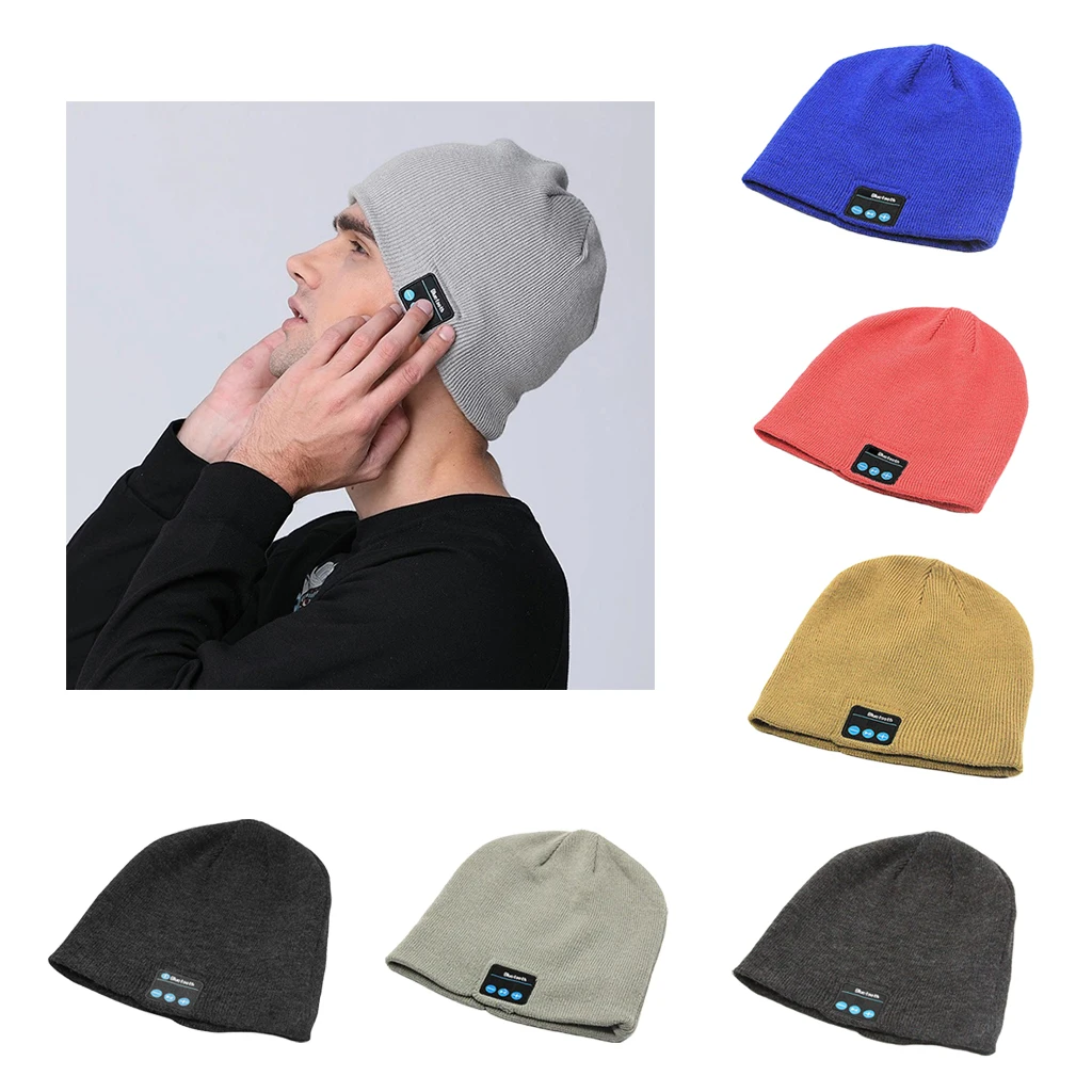 Bluetooth Beanie вязаная гарнитура для наушников колонка шапка катания на лыжах бега и