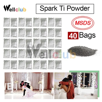 

40 Bags Ti Powder 200g/bag Titanium Powder For Stage Wedding Cold Spark Fountain Machine Fireworks Sparkular MSDS Certification