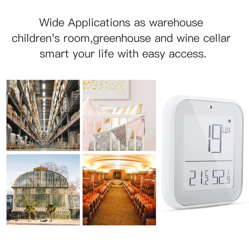 Temperatura e Sensor de Umidade com Tela Funciona com Vida Tuya Zigbee Wifi Casa Inteligente Led Suporte Vida App 7 Tuya zigbee wifi casa inteligente temperatura e