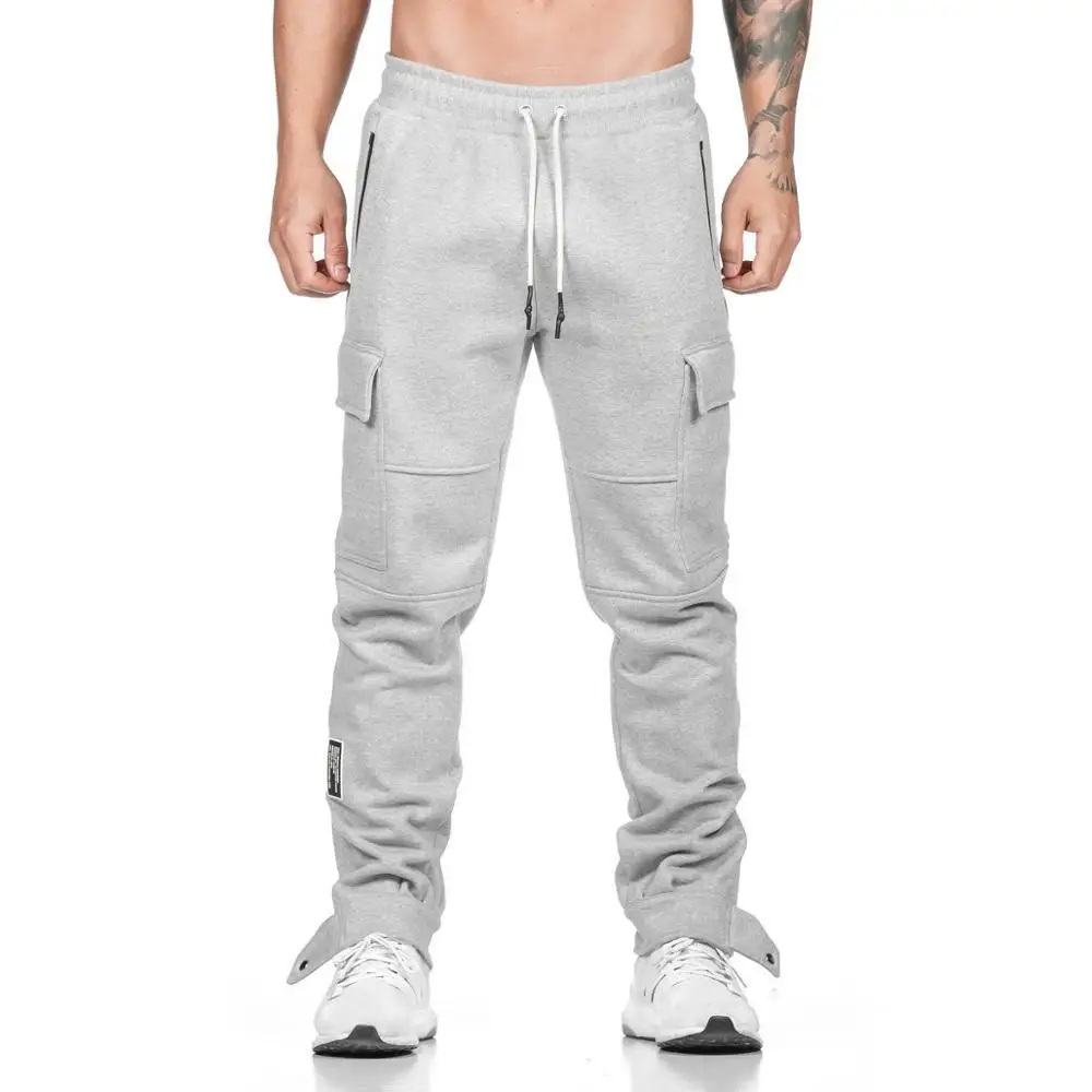 Осень спортивный Штаны Для мужчин Штаны Slim Fit боковой карман тренажерный зал Для мужчин джоггеры Для мужчин s впитывает пот и Штаны брюки для спорта, бега Штаны на открытом воздухе
