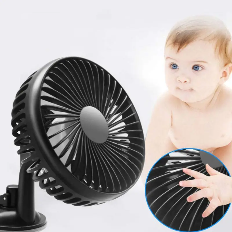 

Car Fan Suction Cup Single Head Fan 12V24V Universal Large Wind USB mini Car Fan for summer