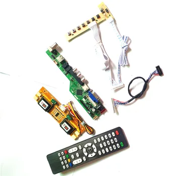 

For LTM170EU-L01/L11 LVDS 4CCFL 30Pin T.V53 drive card board keyboard+Remote+Inverter LCD panel monitor HDMI VGA USB AV DIY kit