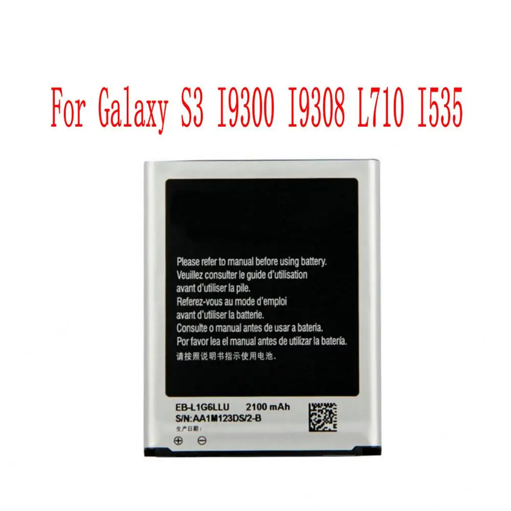 Batteria 2100Mah Eb-L1G6Llu Di Alta Qualità Per Telefono Cellulare Galaxy S3 I9300 I9308 L710 I535