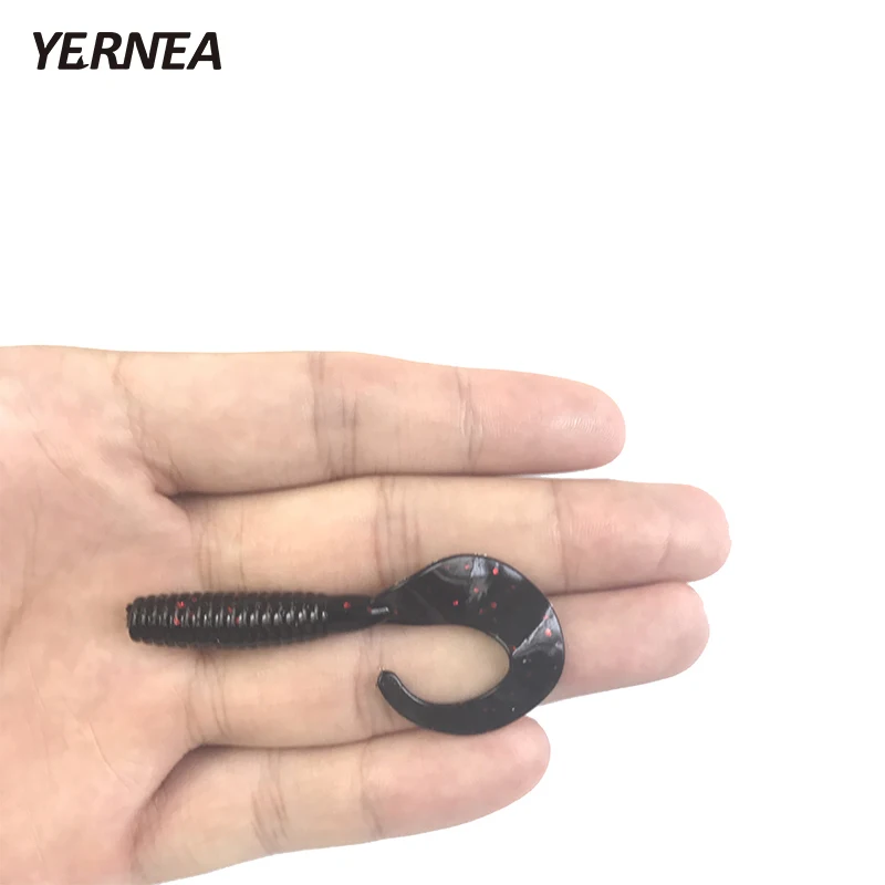 

New 10pcs/Lot 6cm 1.9 g Fishing Lure Silicone Soft Baits Soft Lure Worm Shrimp Fishing Tackle artificial Tail Maggots