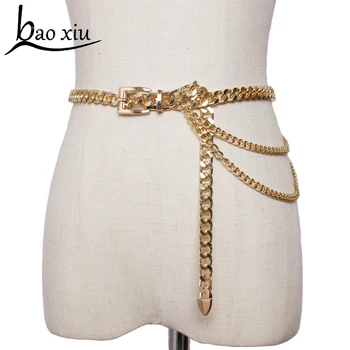 

New Luxury Gold Wedding Chain Belt female Silver Metal fringe tassel women Bling Corset Cummerbund Waist Chain Belt Straps