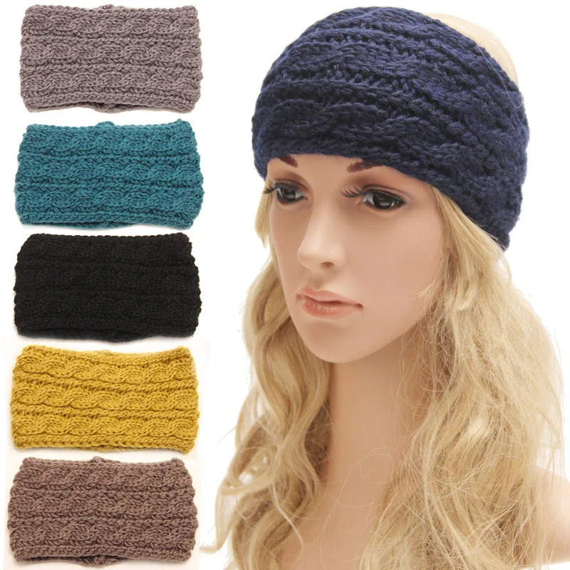 The New Weaving Wool Hair Band Winter Ear Protection Keep Warm Headbands For Women Europe And America Headdress Wholesale