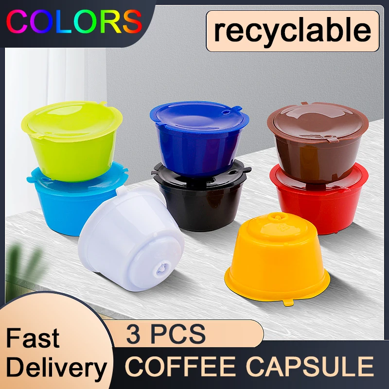 9PCS Wiederverwendbare Kaffee Kapsel Pod Tasse Filter Für Dolce Gusto Machine DE 
